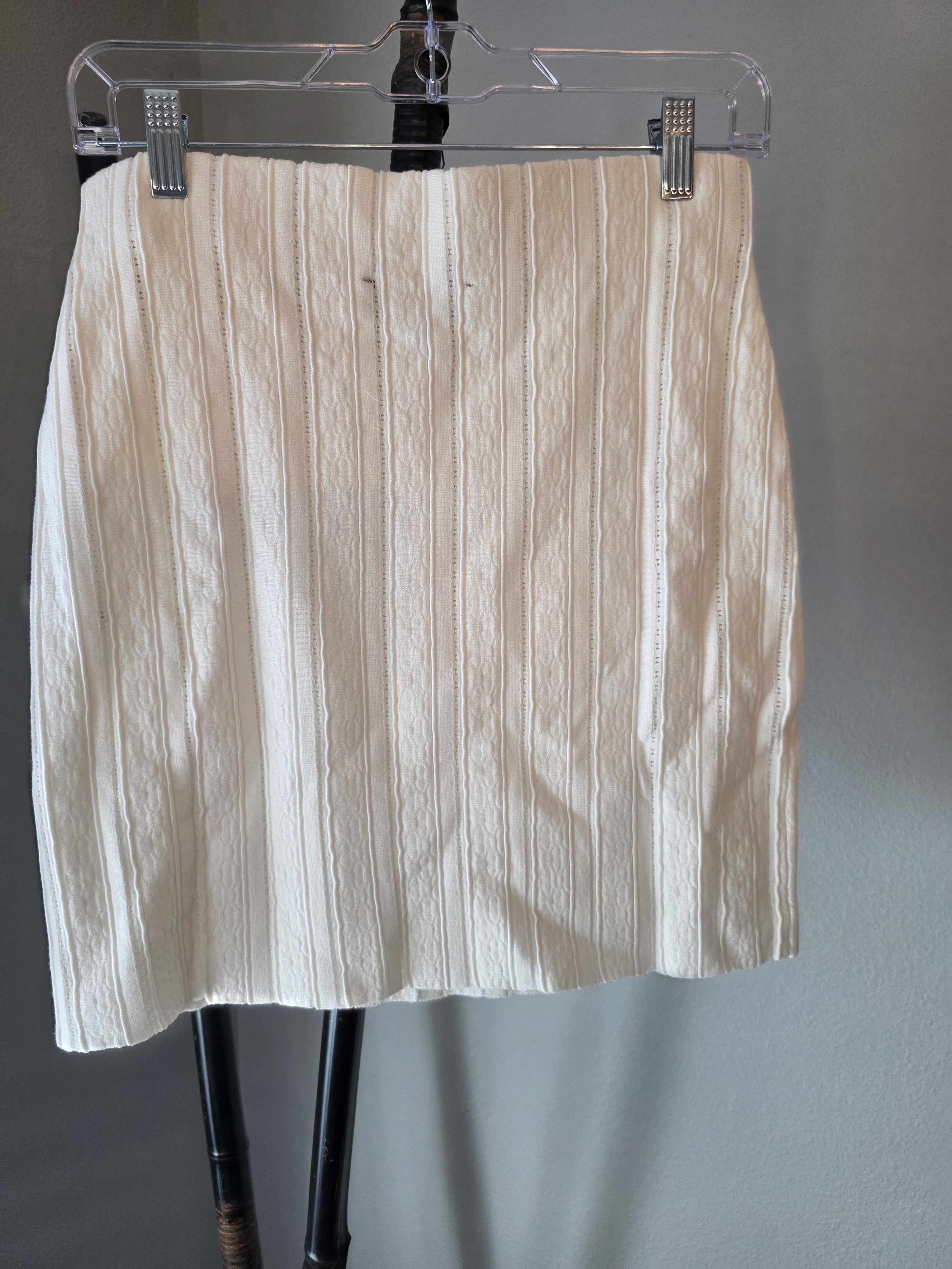 Nwt Bcbg Cream Ribbed Mini Skirt — image 5 of 8